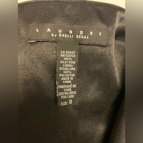 Laundry by Shelli Segal Silk Strapless Evening Cocktail Party Dress Retro Size 8 - Picture 7 of 8